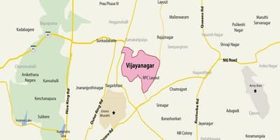 ਨਕਸ਼ਾ ਦੇ Vijayanagar ਬੰਗਲੌਰ